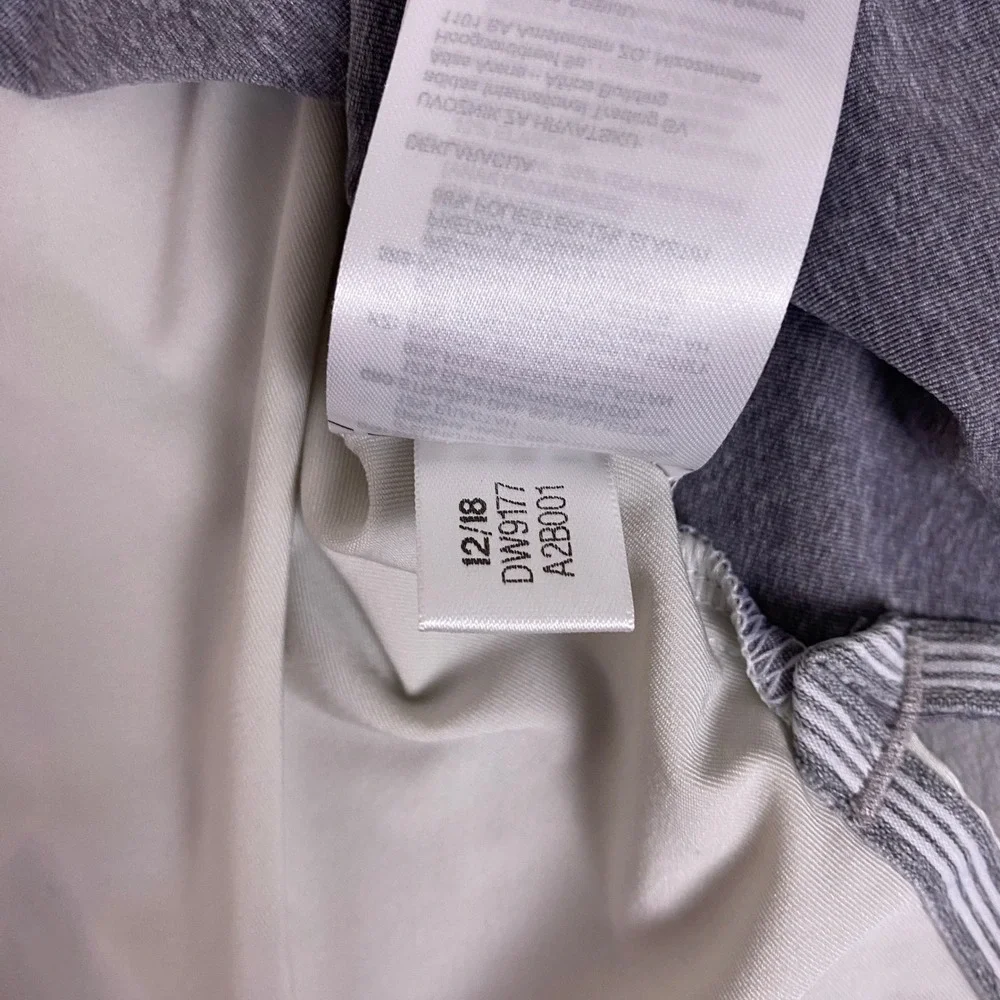Adidas‎ Performance Polo Shirt Men's XL Gray Striped Cog Hill Dubsdread Golf